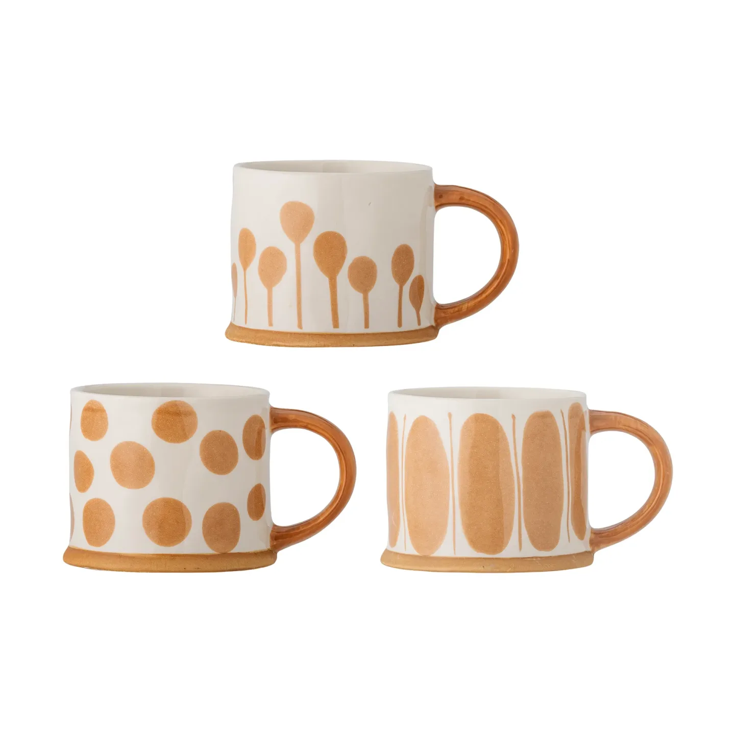 Bloomingville Linora Tasse 45 cl 3er-Pack Weiß-Braun