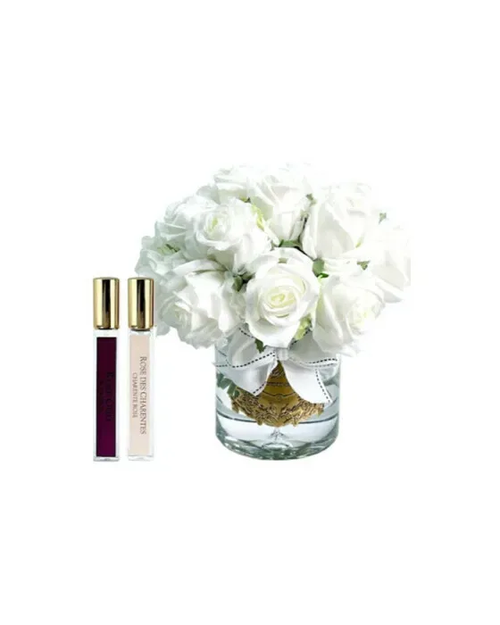 Roses de luxe gåvoset vit
