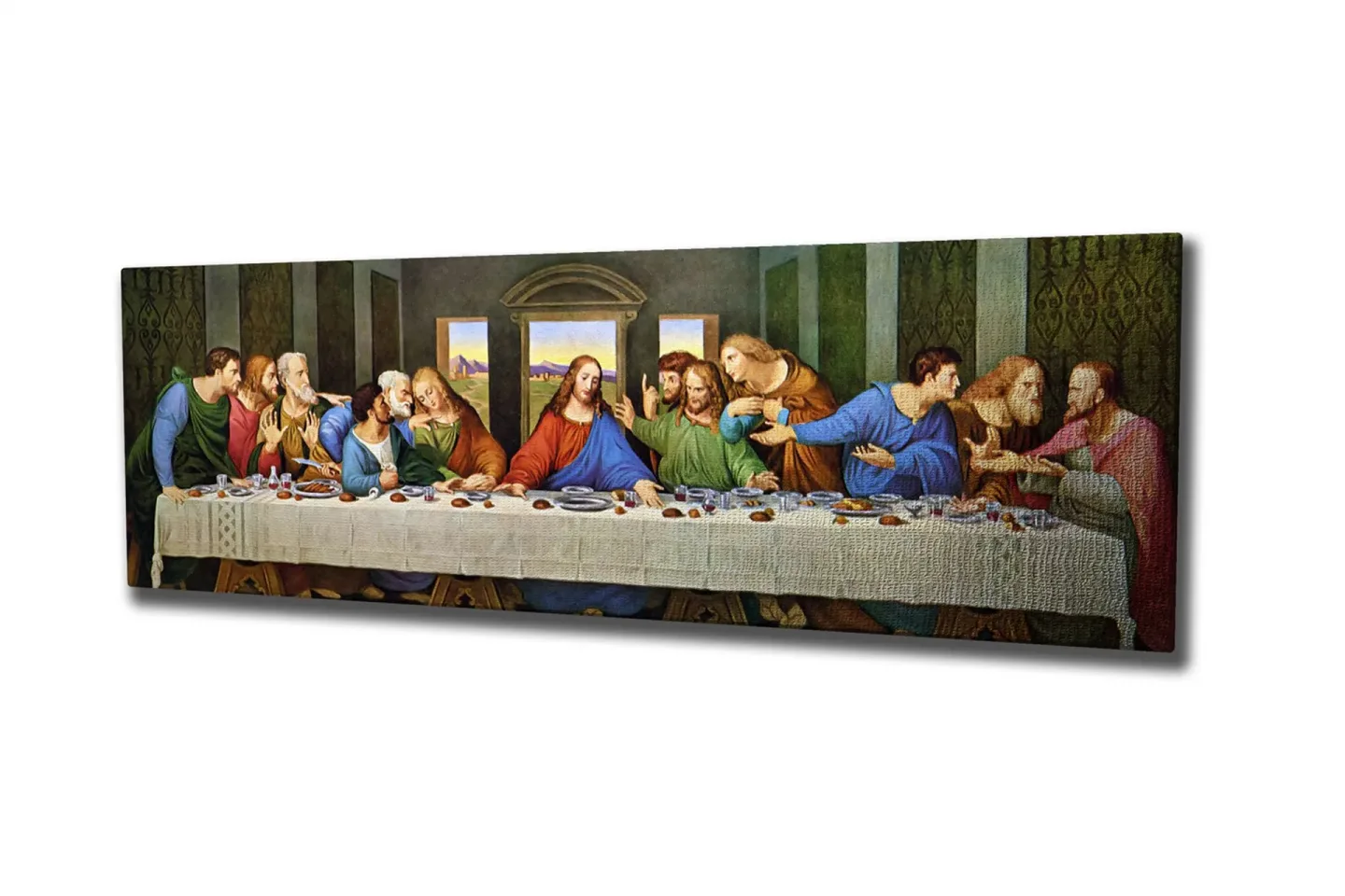 Canvastavla Jesus sista måltid Nattvarden - Flerfärgad
