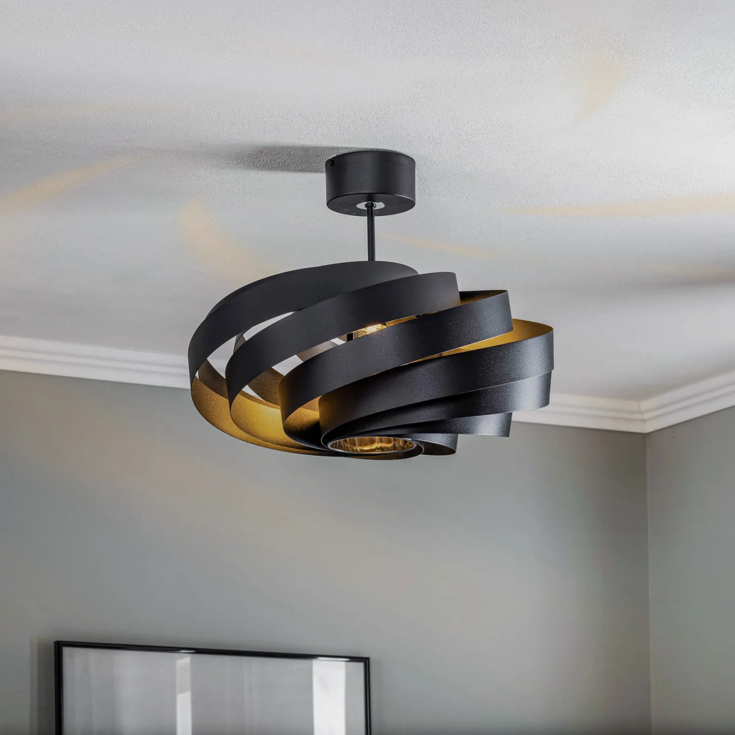 Vento Taklampe Ø50 Black - Euluna Domiluce - Stue - Moderne - Metall - Med avstand