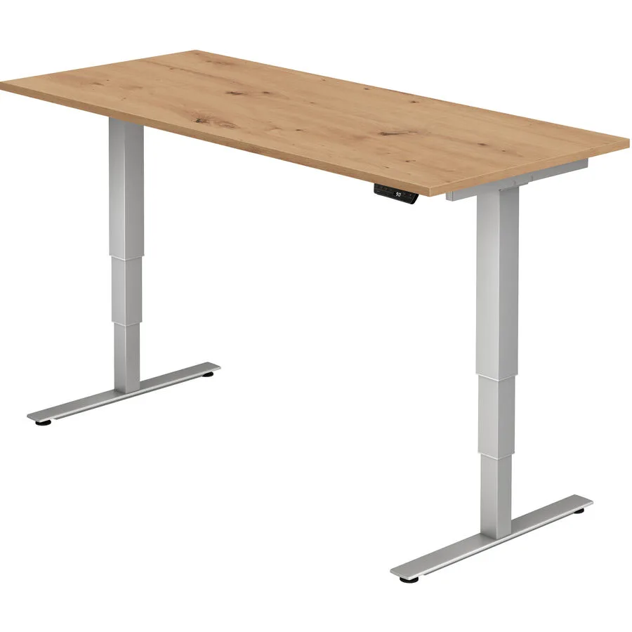Schreibtisch Office Asteiche Holzwerkstoff Höhenverstellbar B 180 T 80 cm
