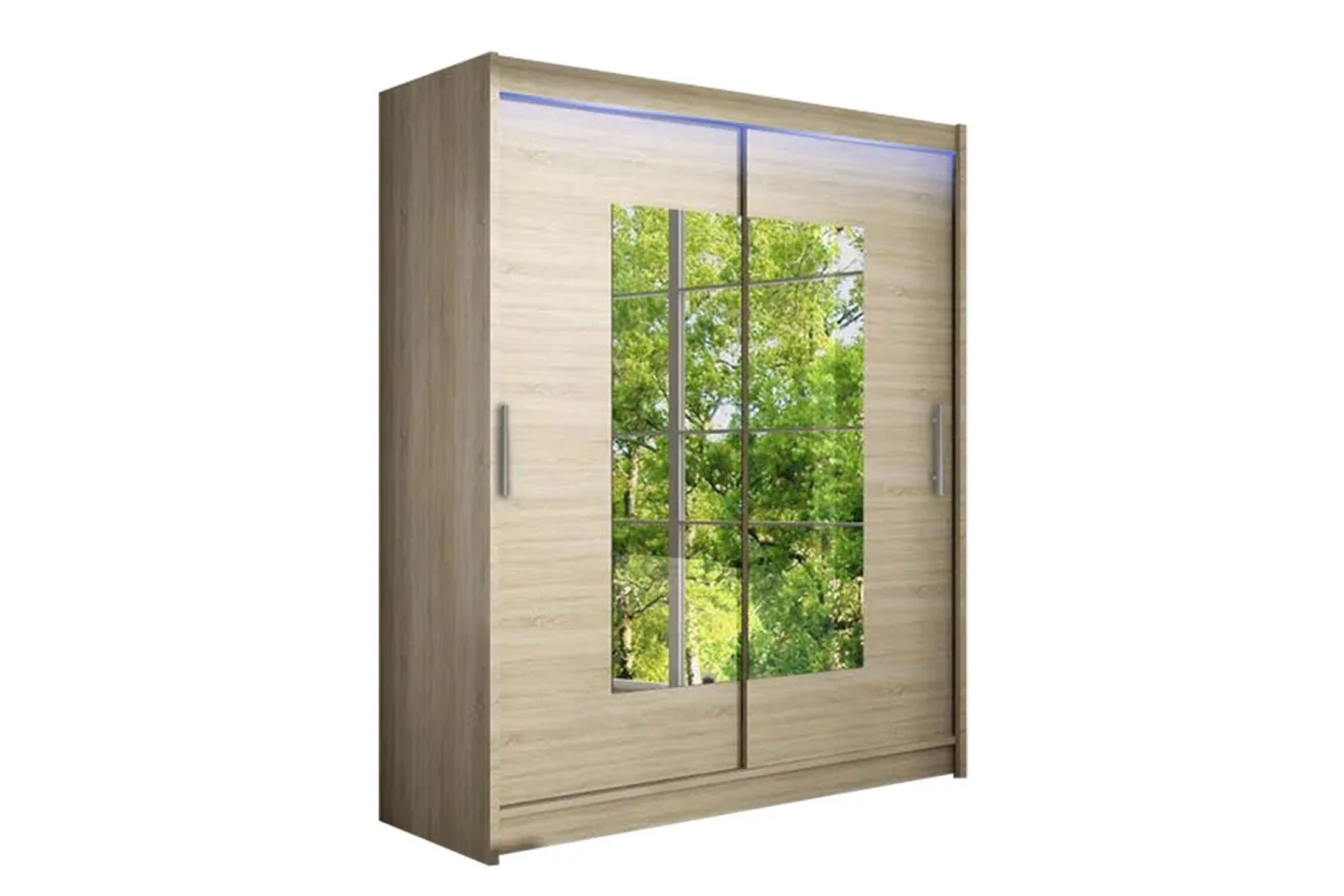 Leila Garderob med Spegel 150x200 cm - Beige