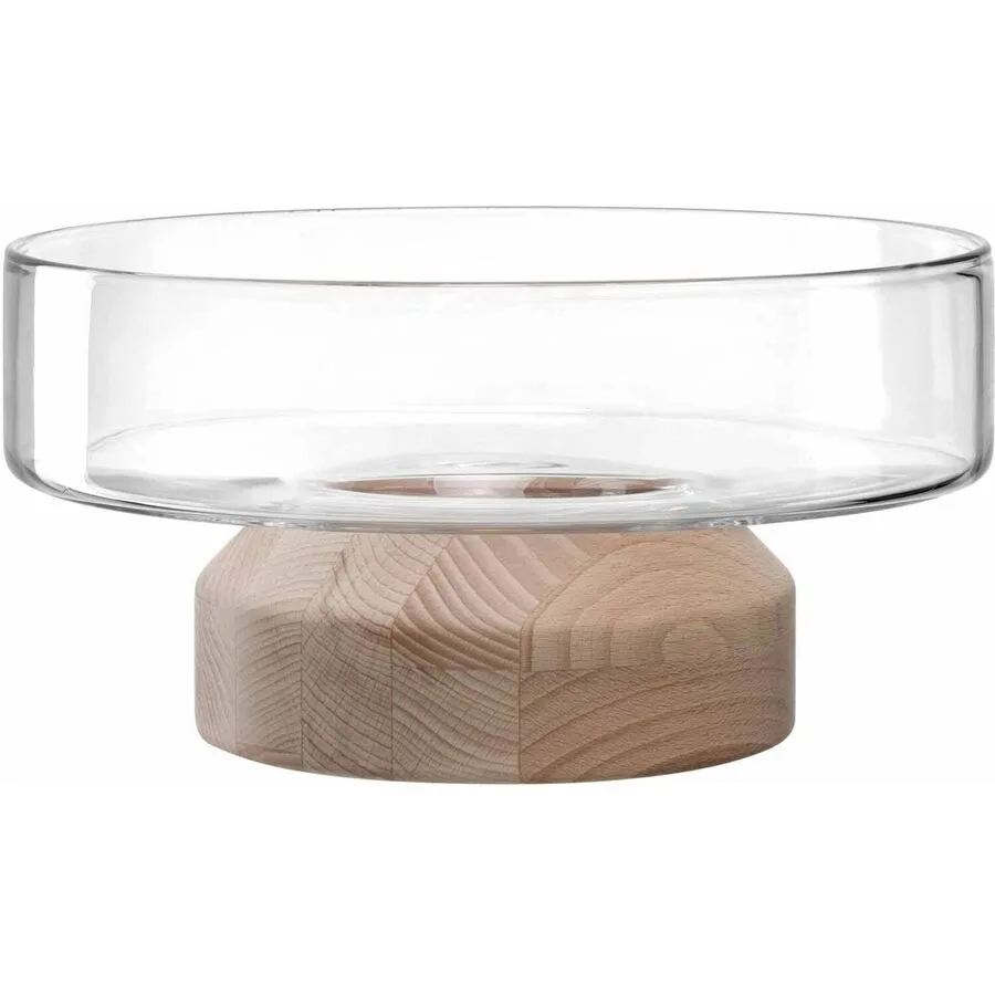 Schale Leonardo Transparent/Braun Holz/Glas 13 cm