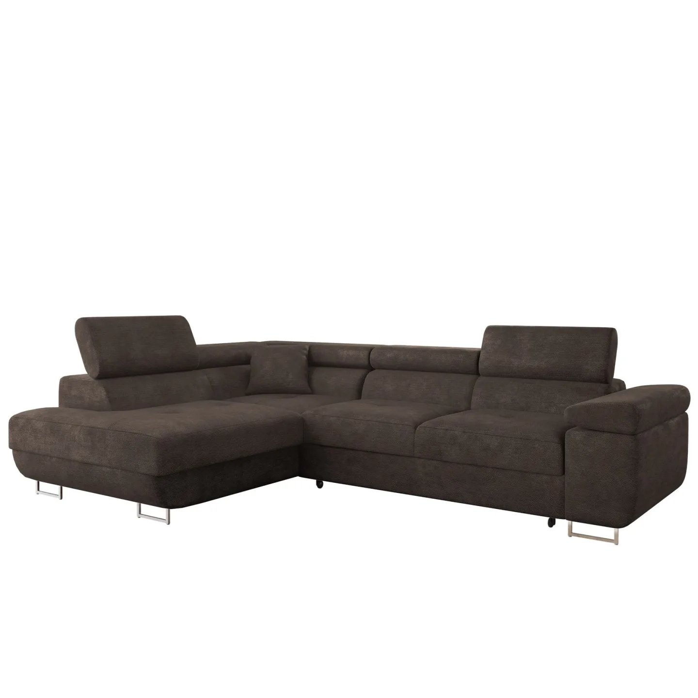 Gabina 4-sits Bäddsoffa med schäslong - brun
