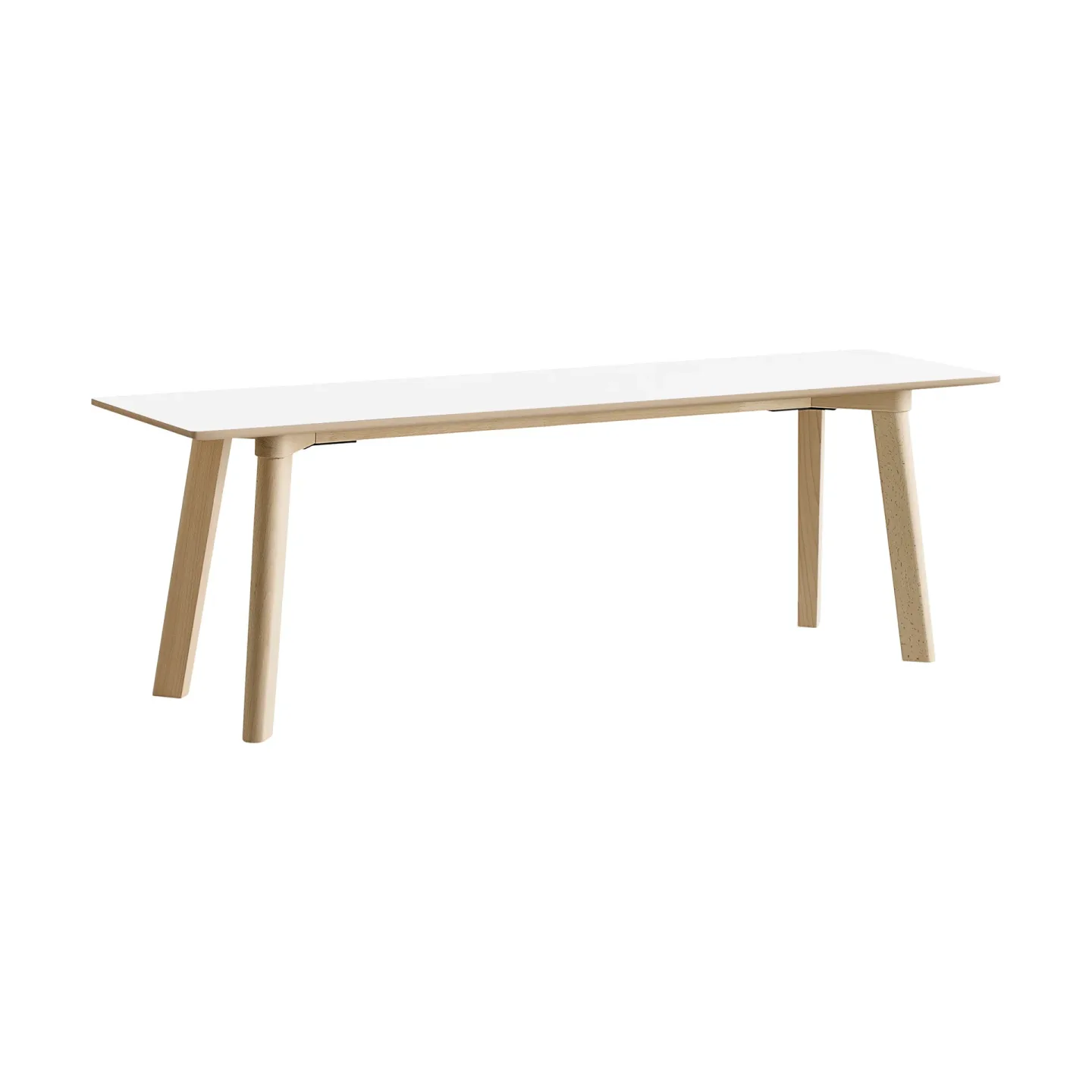 HAY CPH215 Deux 2.0 bänk 140 cm Pearl white-untreated beech