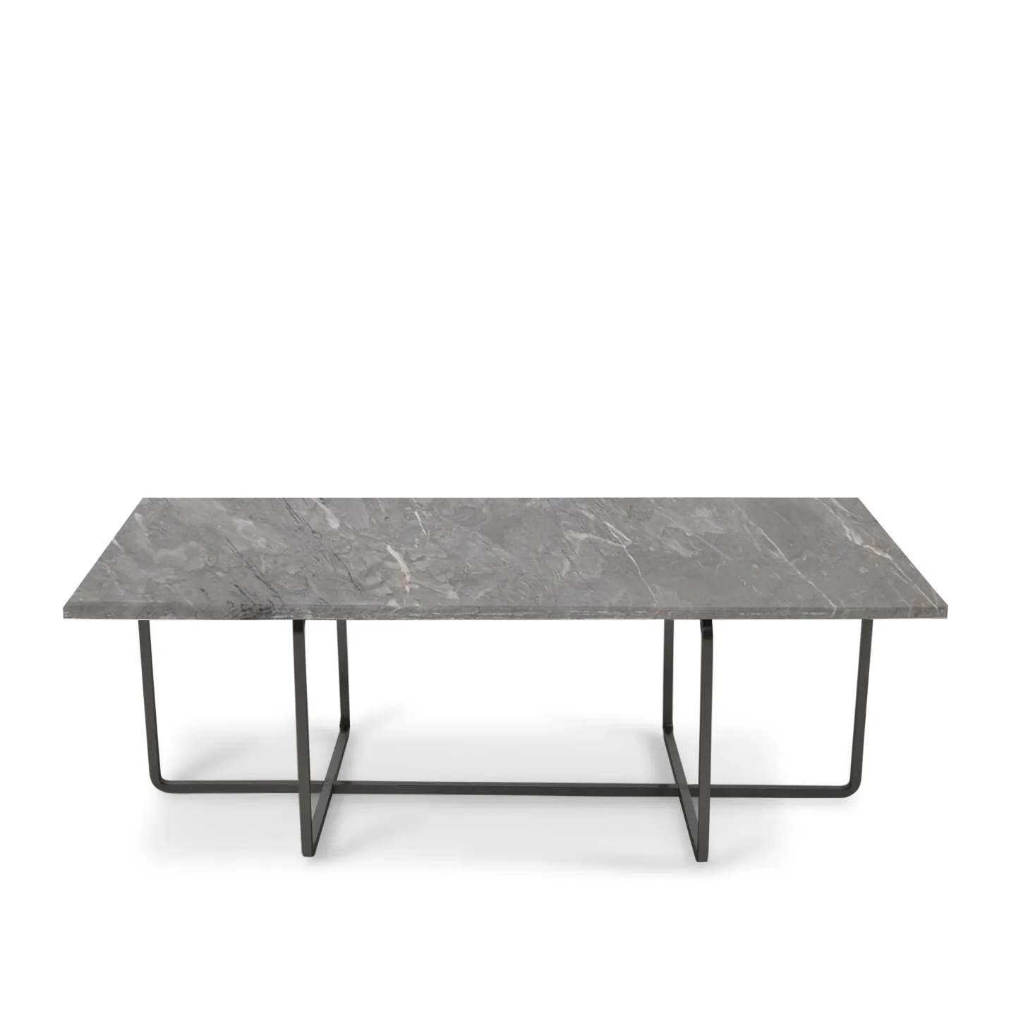 OX Denmarq - Ninety Table High, Black Steel Frame, Top: Grey Marble - Soffbord - Dennis Marquart - Grå - Metall/Sten