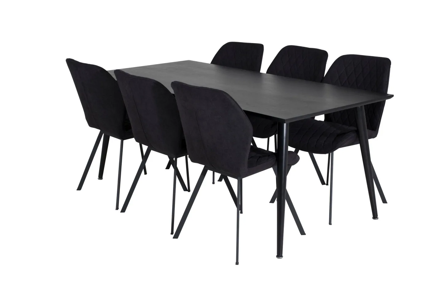 Balisa Matgrupp 180 cm inkl 6 Sumoas Stolar - Svart