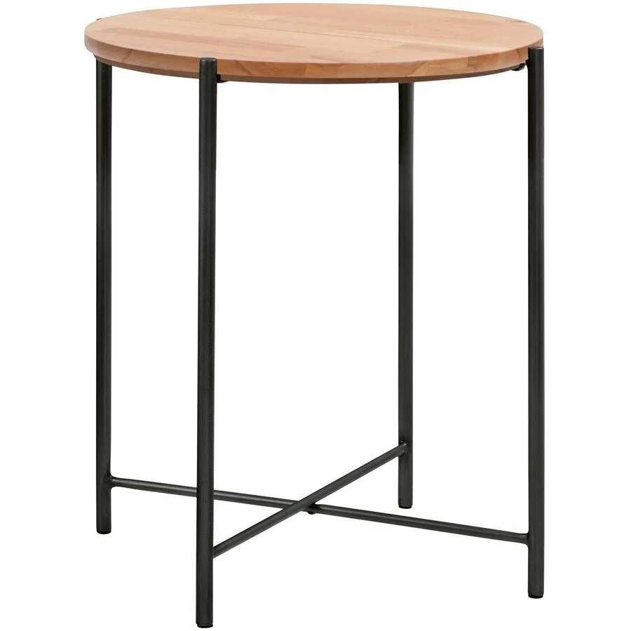 Hasena Nachttisch Volod Braun, Anthrazit Buche, Metall B 48 H 52 cm