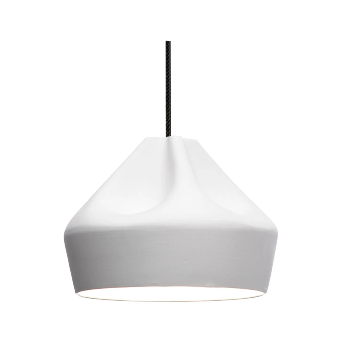 Pleat Box 24 LED Pendelleuchte Weiß/Weiß - Marset - Wohnzimmer - Keramik