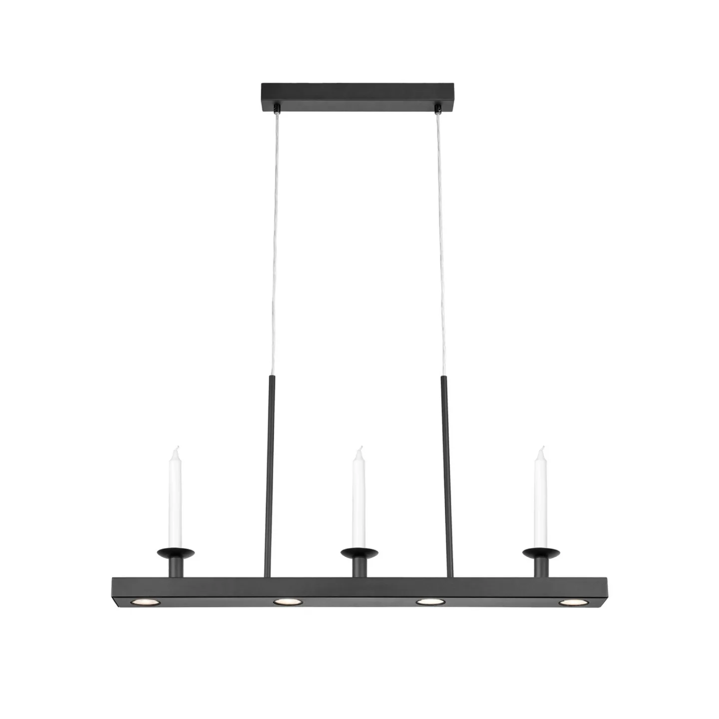 Dining LED-hänglampa, svart, längd 82 cm, järn, dimbar - Markslöjd - Vardagsrum - Metall - Med flera ljuskällor