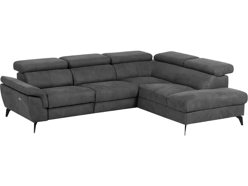 Ecksofa SONO Stoff dunkelgrau