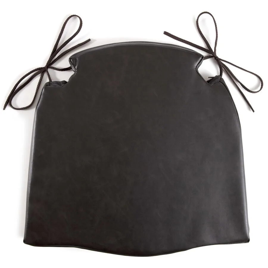 Sitzkissen Zuro schwarz Kunstleder B 47 T 45 cm