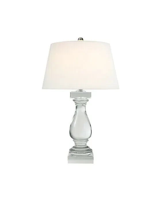Balustrade Table Lamp Crystal/Linen