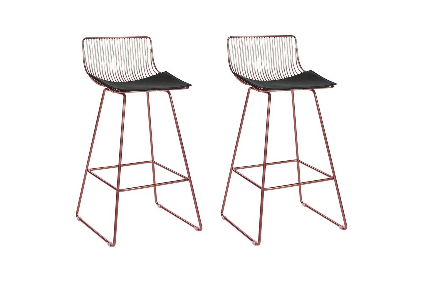Barstol Fredonia set om 2 Rose Guld-Svart - Rose Guld-Svart