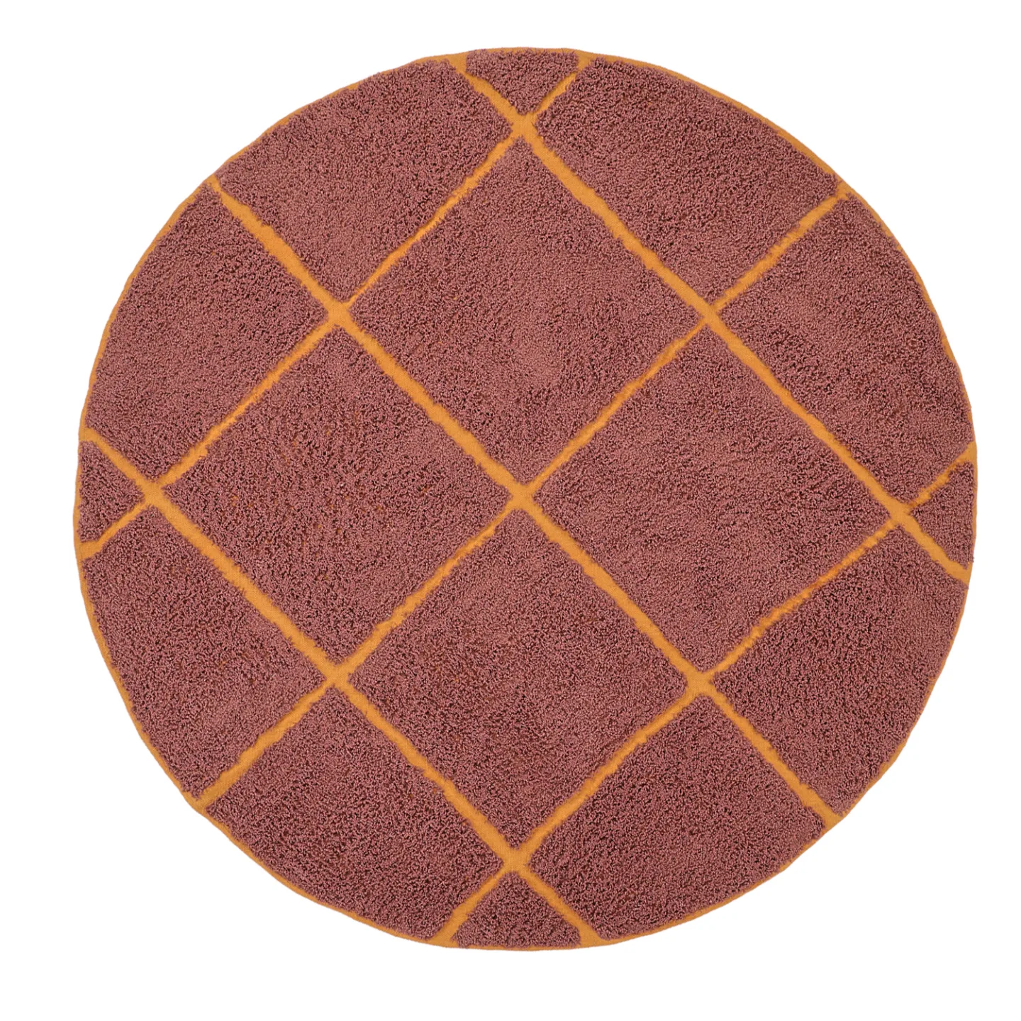 Runde tepper - Bellevue Natural Cotton Shaggy (rød/oransje) (Størrelse: Ø 240 cm)