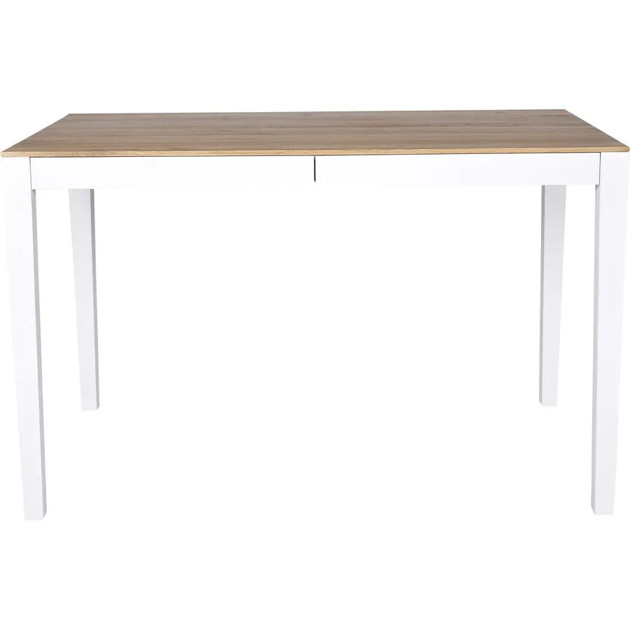 Schreibtisch Oscar eiche, weiss Holz massiv, MDF B 120 T 70 cm