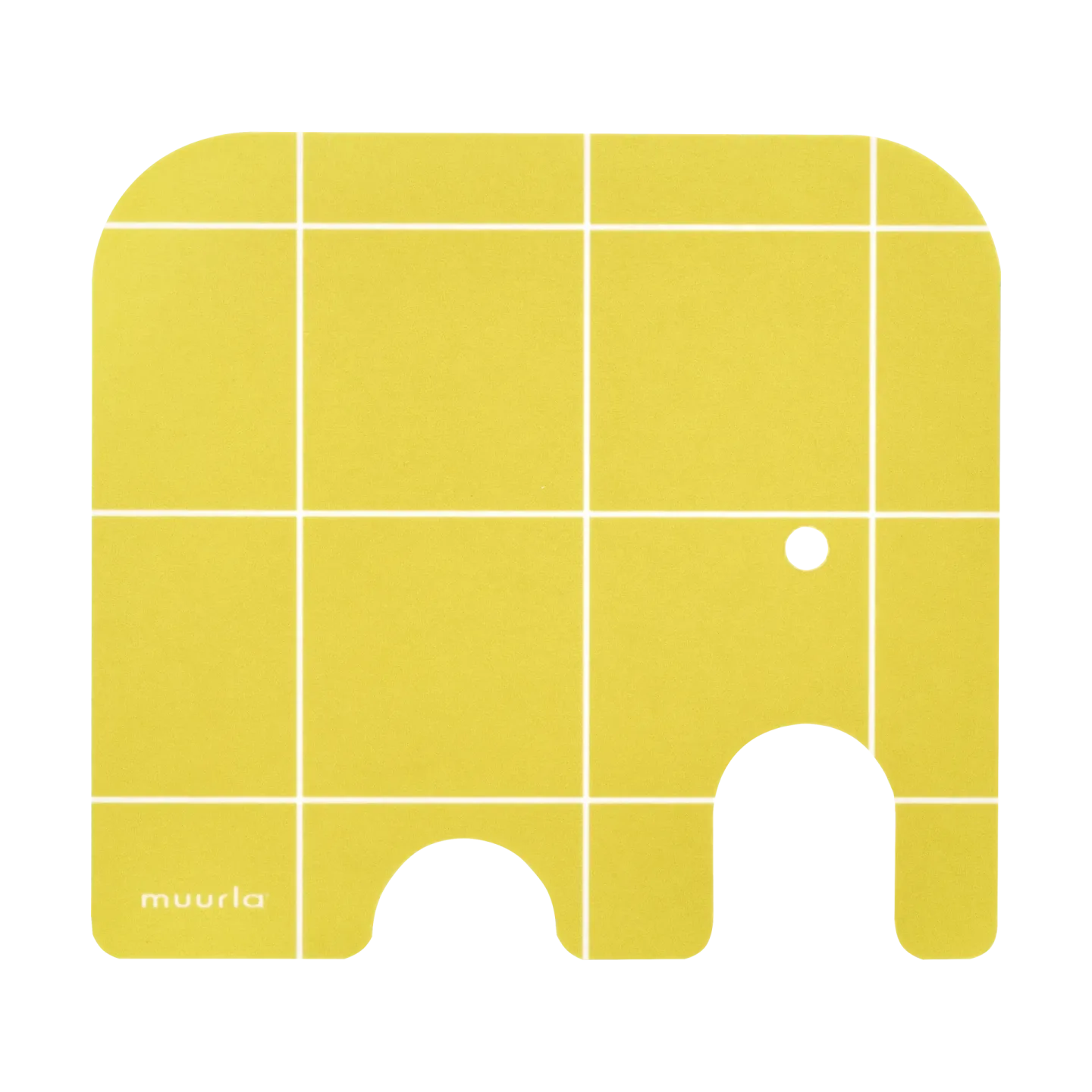 Muurla Elephant Glasuntersetzer 11x10 cm Yellow