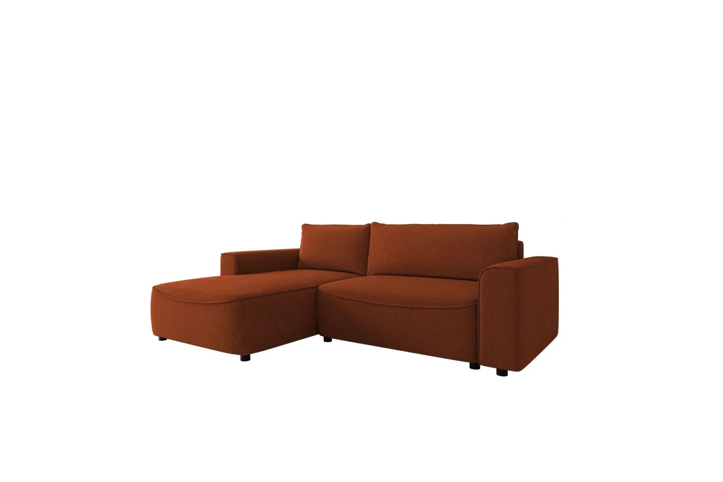 Burketown Bäddsoffa med Divan 3-sits i Sammet - Brun