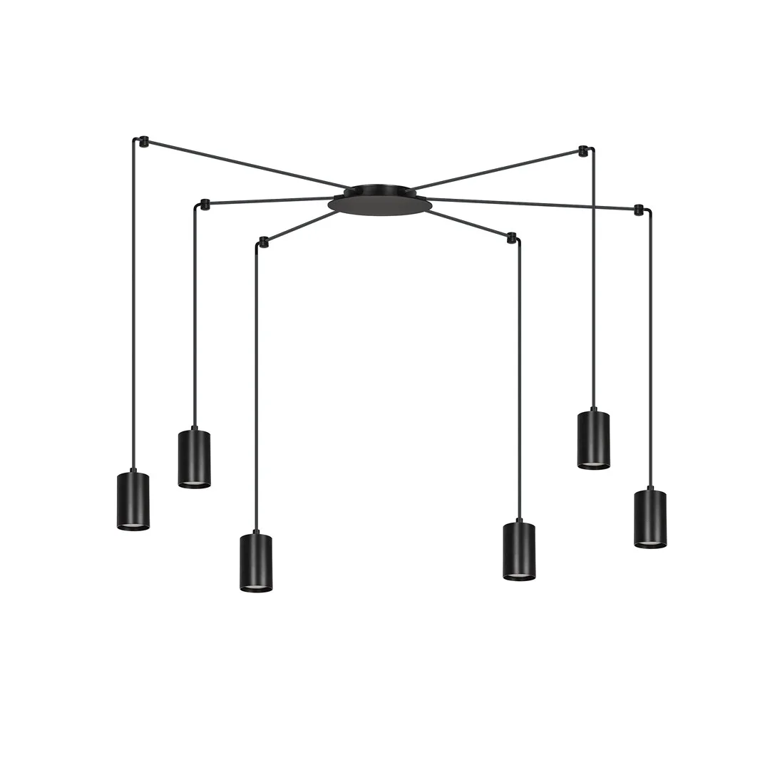 Emibig Lighting - Traker 6 - Taklampa - Svart