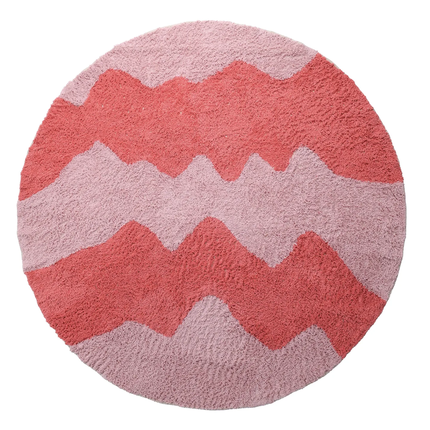 Ryetepper - Amira Natural Cotton Shaggy (rosa) (Størrelse: Ø 240 cm)