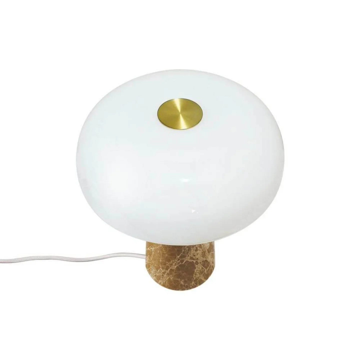 Glossy bordlampe Mini Beige - DFTP DFTP by Nordlux - Stue - Skandinavisk - Marmor - Med skærm