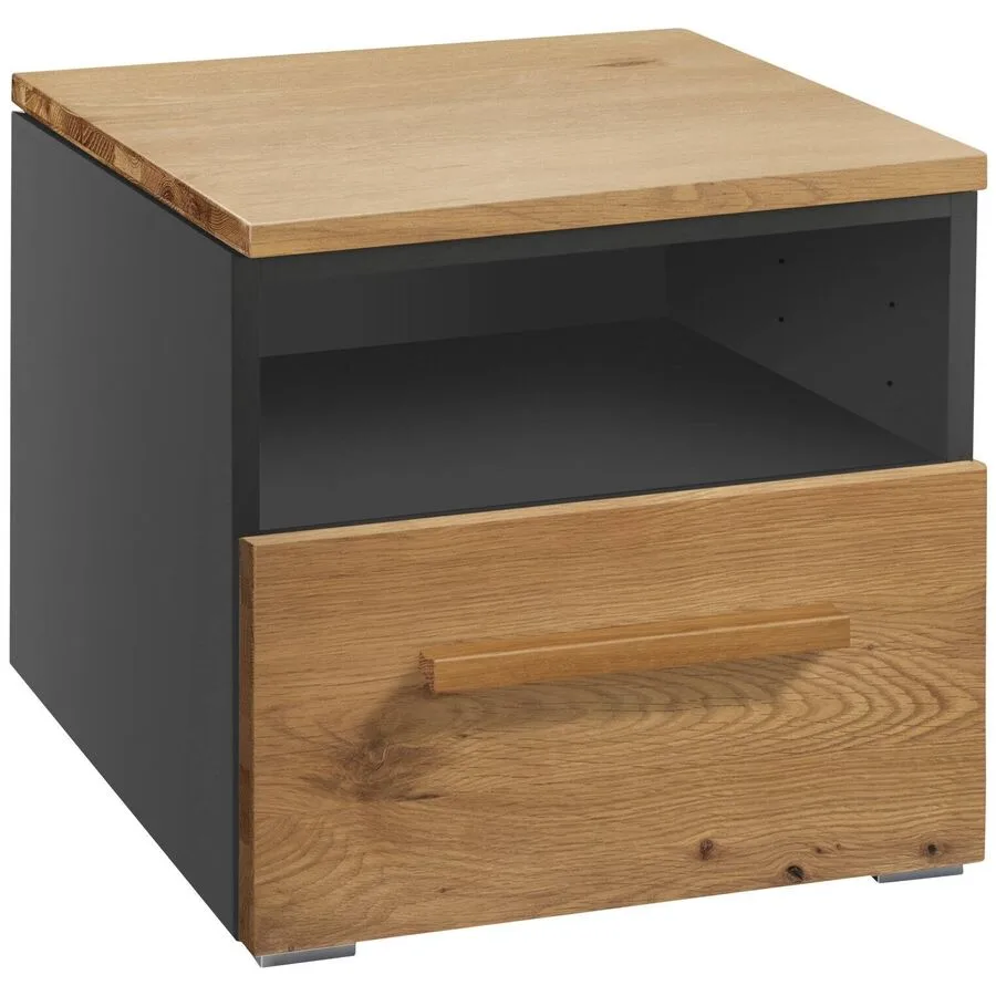 Hasena Nachttisch Jolantha Braun Holz/MDF 45 cm - Farbe: Wildeiche