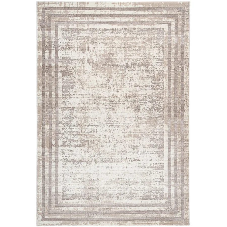 Teppich Paris taupe Symmetrie Polyester/Polypropylen 170 x 120 cm