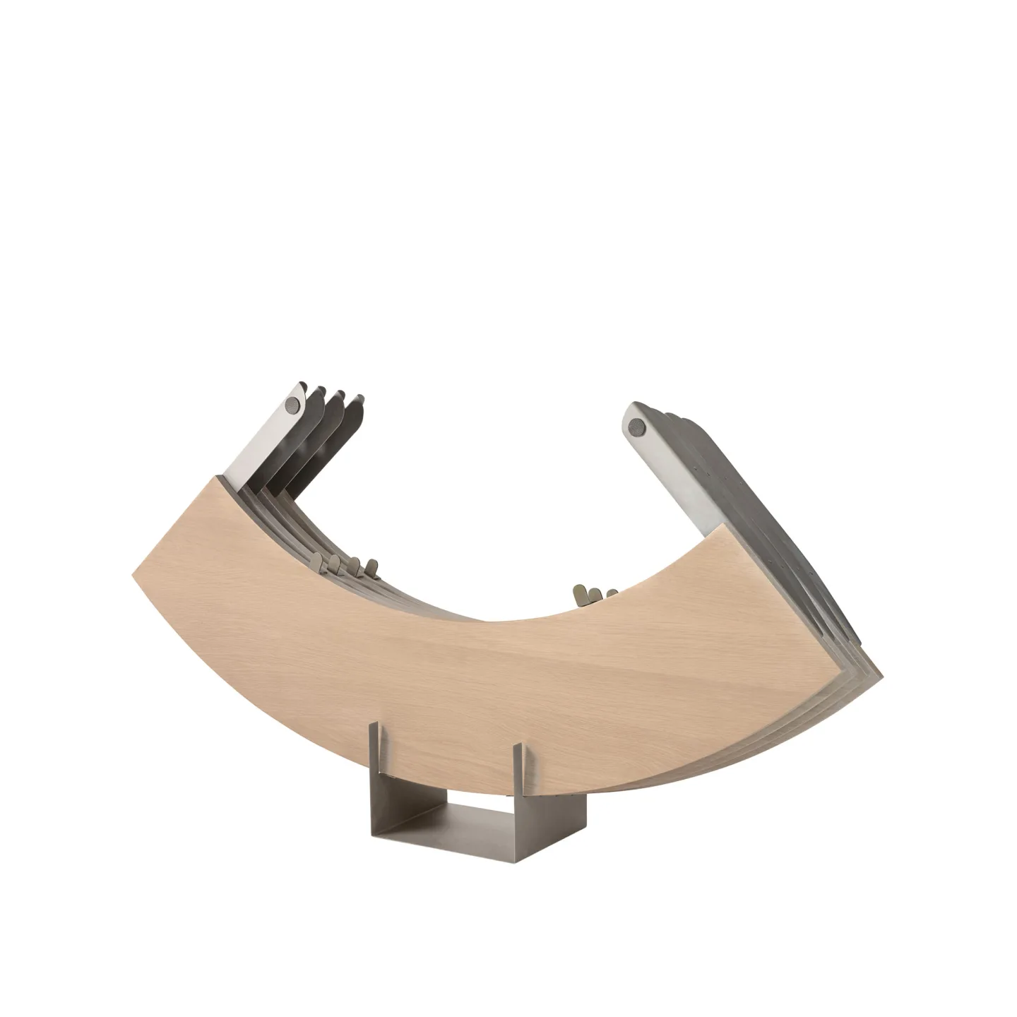 Eberhart Furniture - Hector 120 Extra Leaves / Oak Light / Metal Light - Matbord - Träfärgad - Metall/Trä