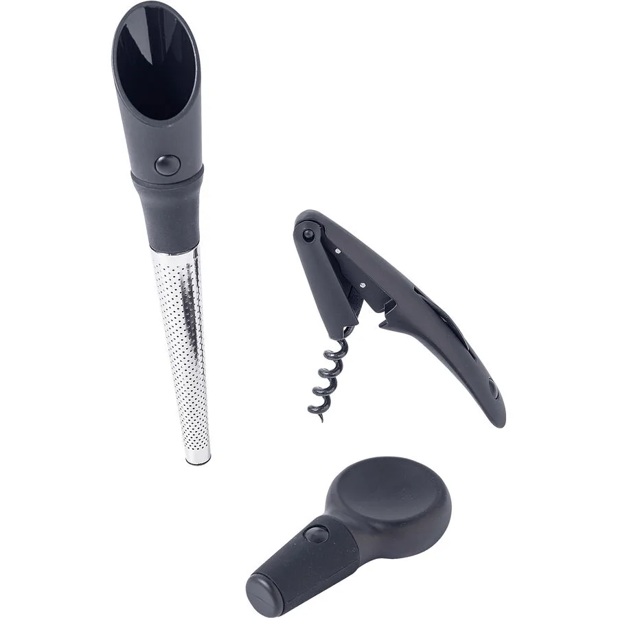 Weinaccessoires Vino e Stile Schwarz/Silber Kunststoff/Metall