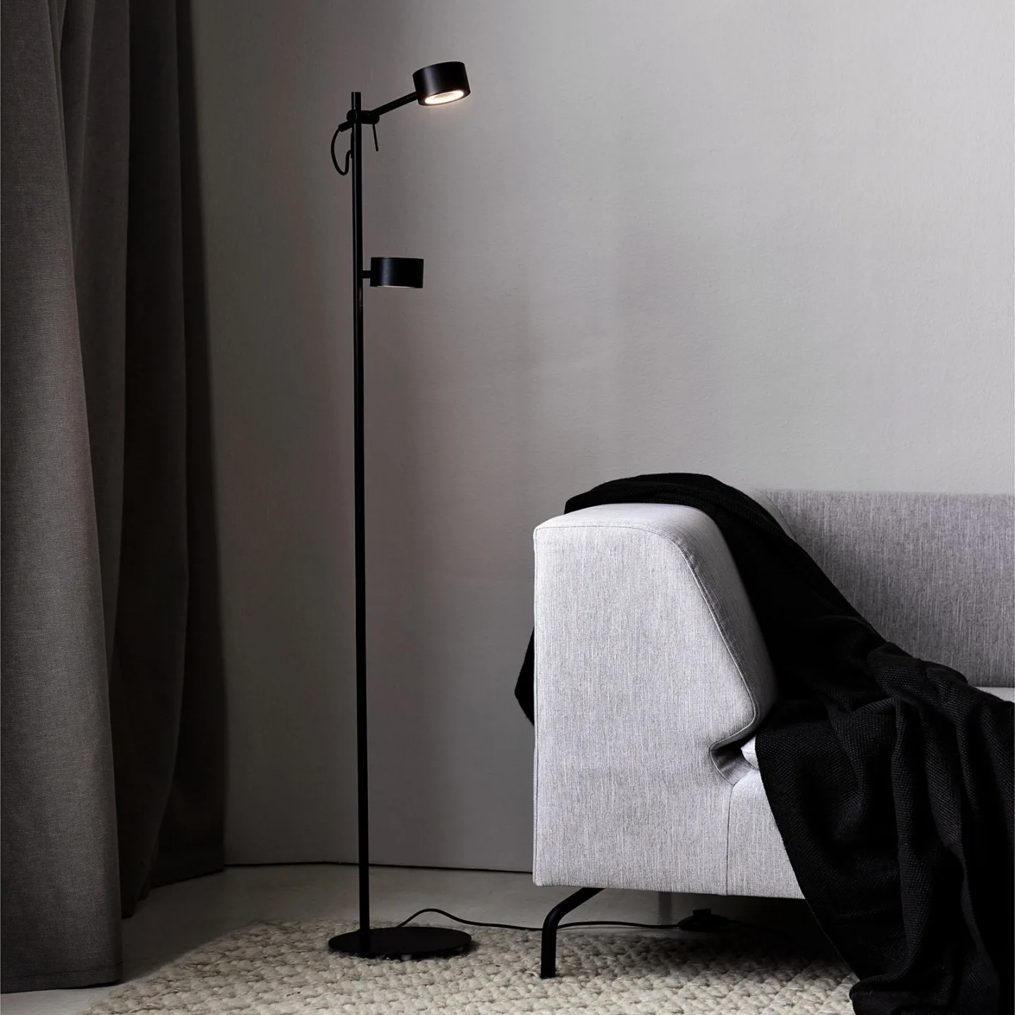Clyde LED Stehleuchte Black - Nordlux - Wohnzimmer - Modern - Metall