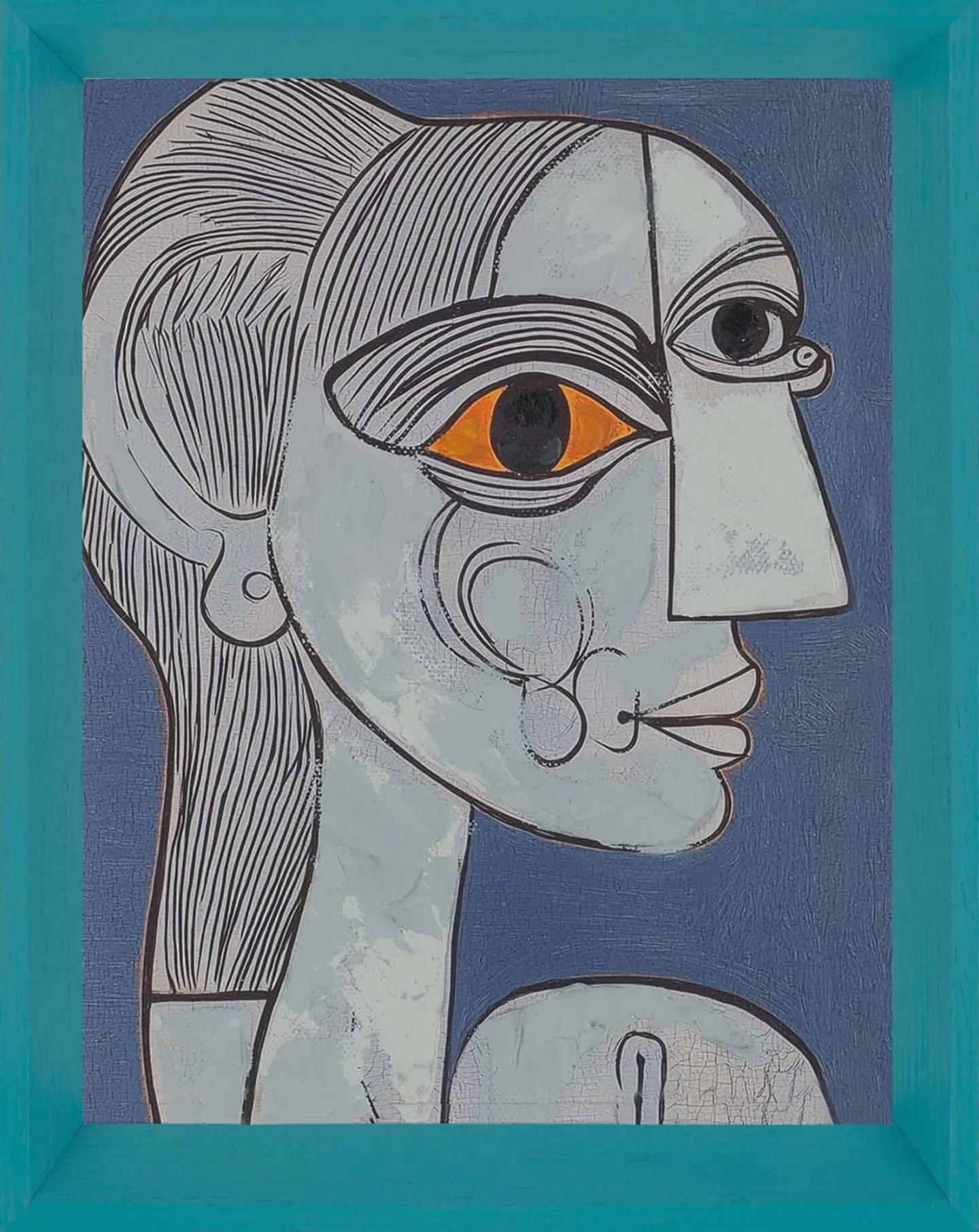 image LAND Gemälde Abstract Blue Lady | Schubiger Möbel