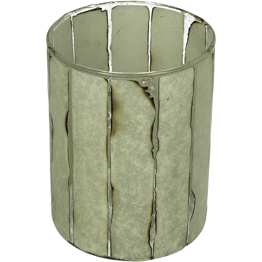 Windlicht Reduced creme Glas D 10 H 13 cm