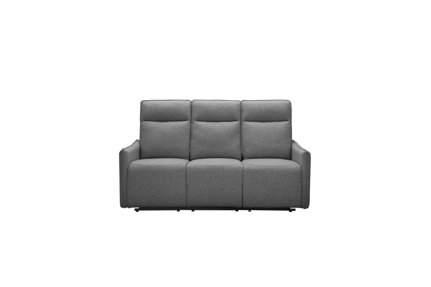 Reclinersoffa utan hörn Loft24 Lugo Reclinersoffa 3-sits Grey 100% polyester -