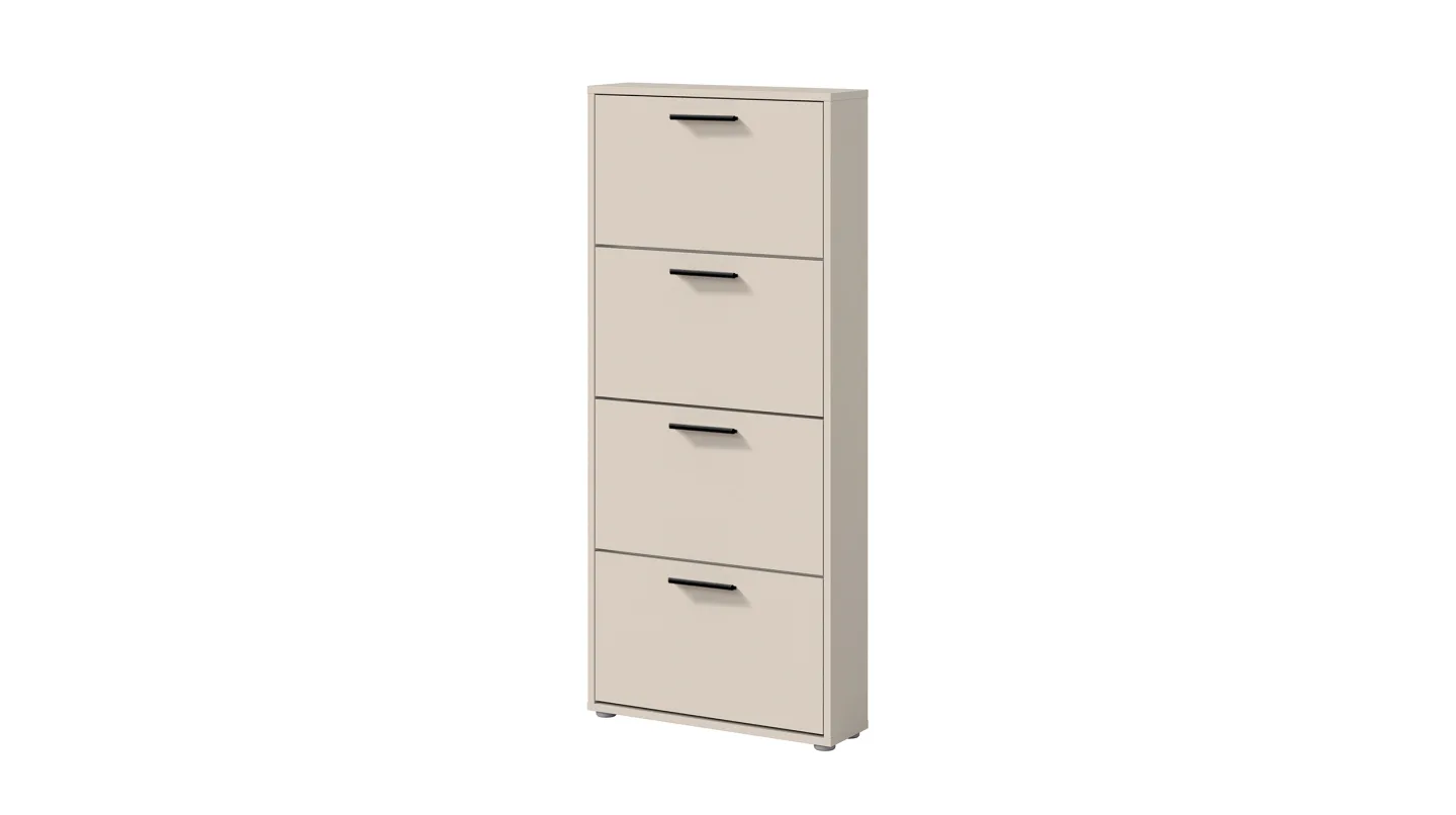 Schuhschrank Beige-Kaschmir 4-türig 59 x 136 cm - SAMMY