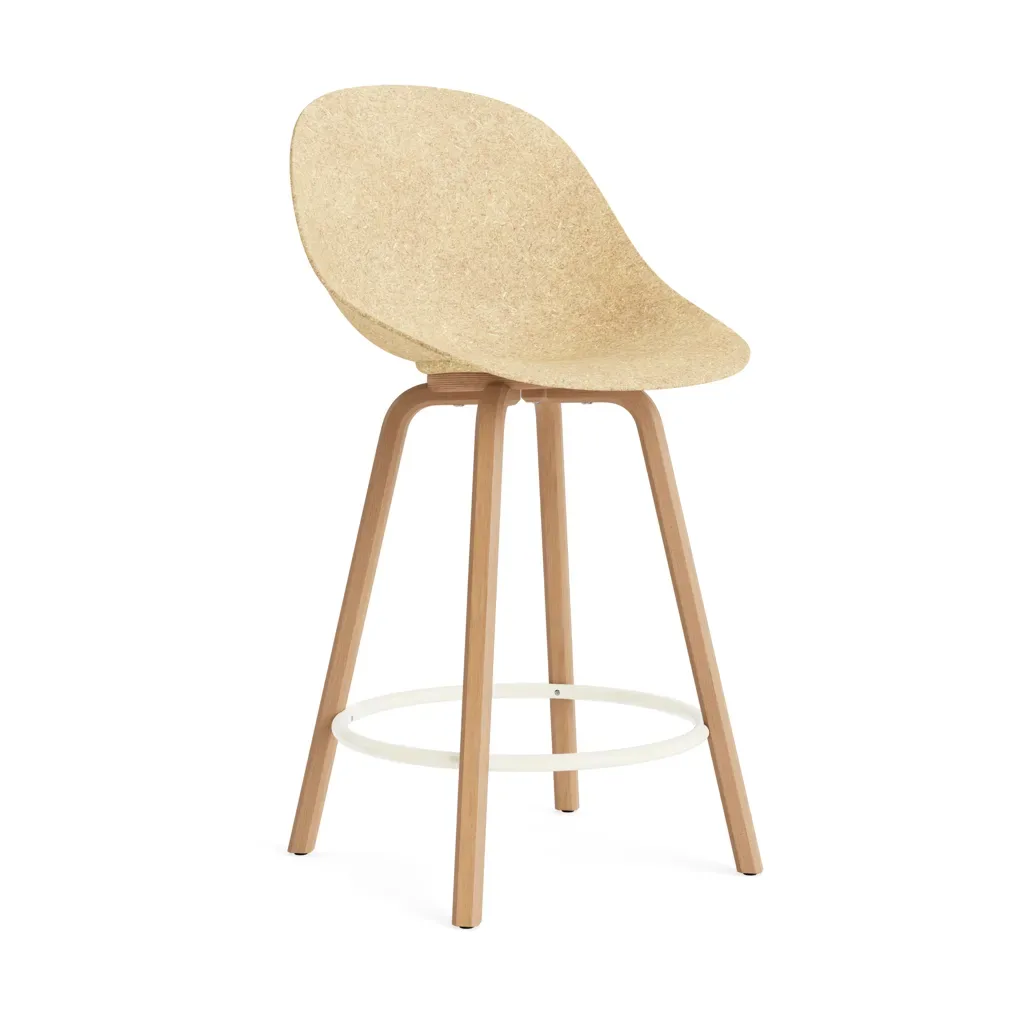 Normann Copenhagen Mat Bar Chair Barhocker 65 cm Hemp-beech-cream steel