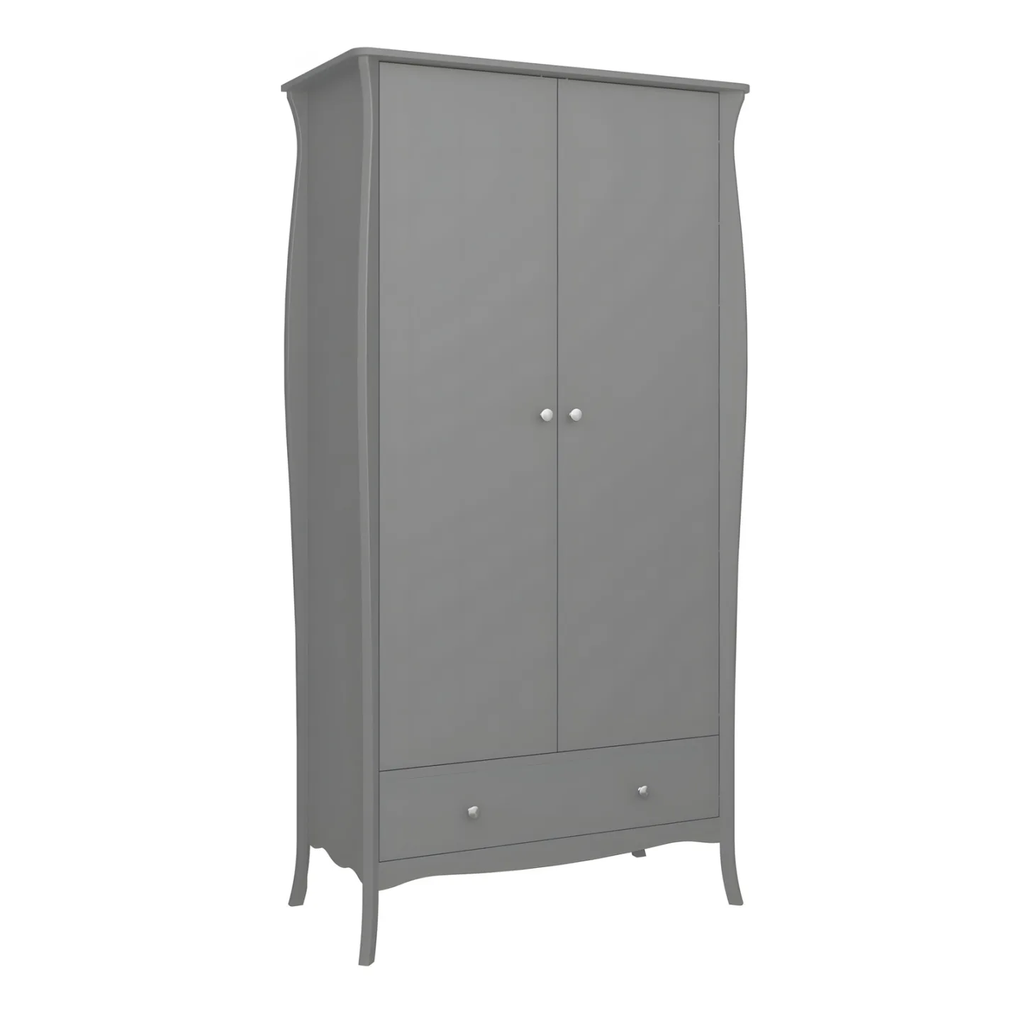 Simon Kleiderschrank 1 Schublade 2 Türen grau.