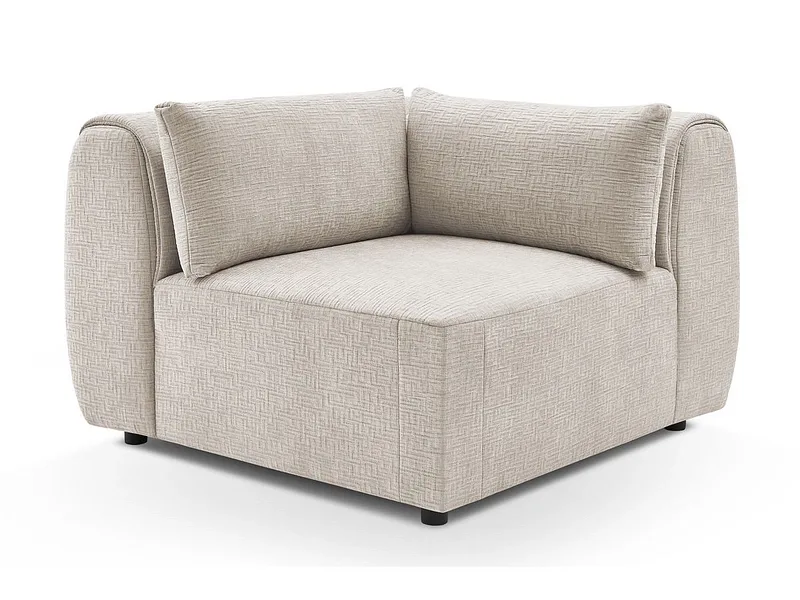 Ecke für modulare Sofas BOBOCHIC JEANNE Stoff mit Textur beige