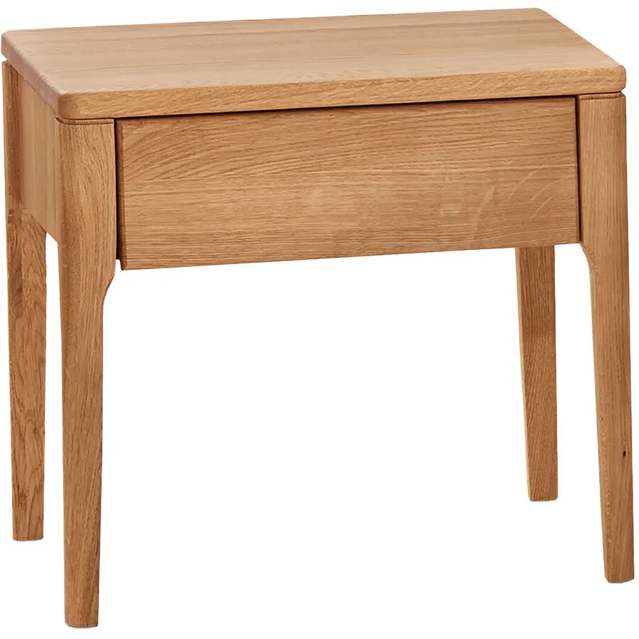 Nachttisch Yarnell natur Eiche Massivholz B 45 H 43 cm