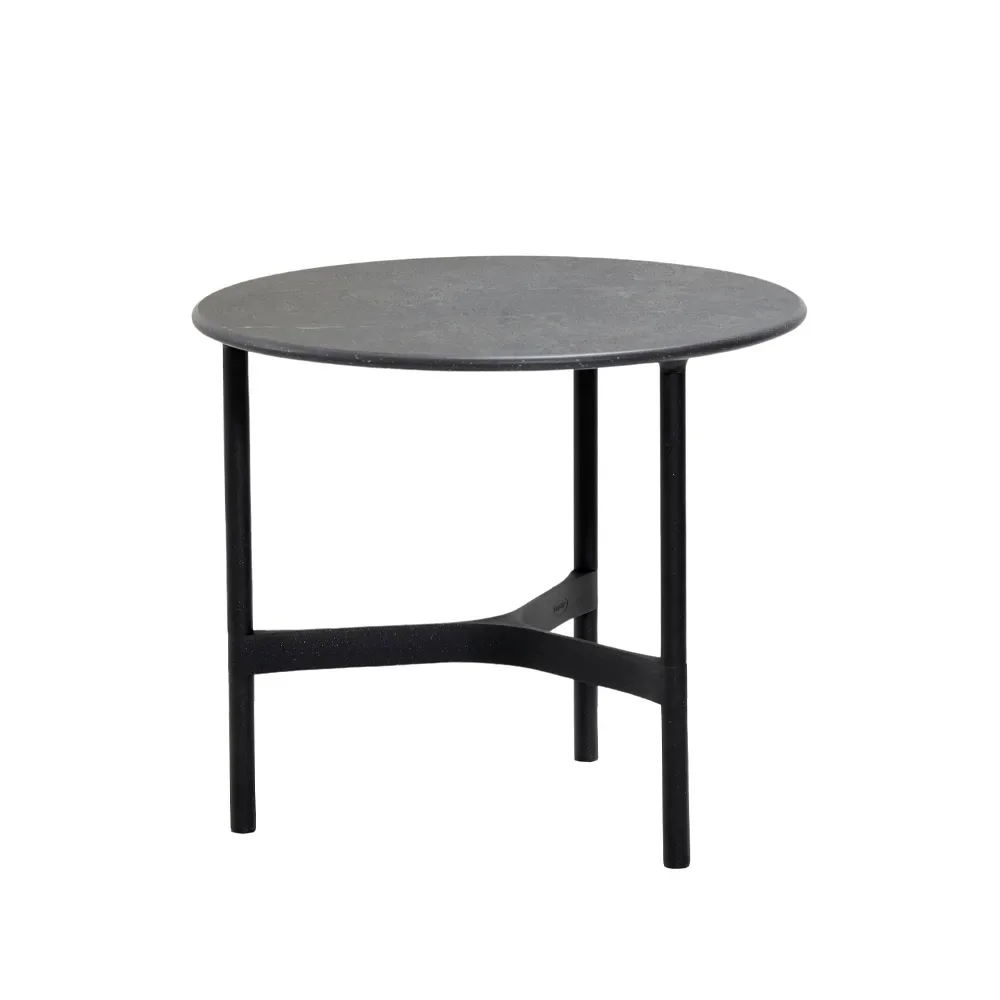 Cane-line Twist soffbord small Ø45 cm Fossil black-lava grey