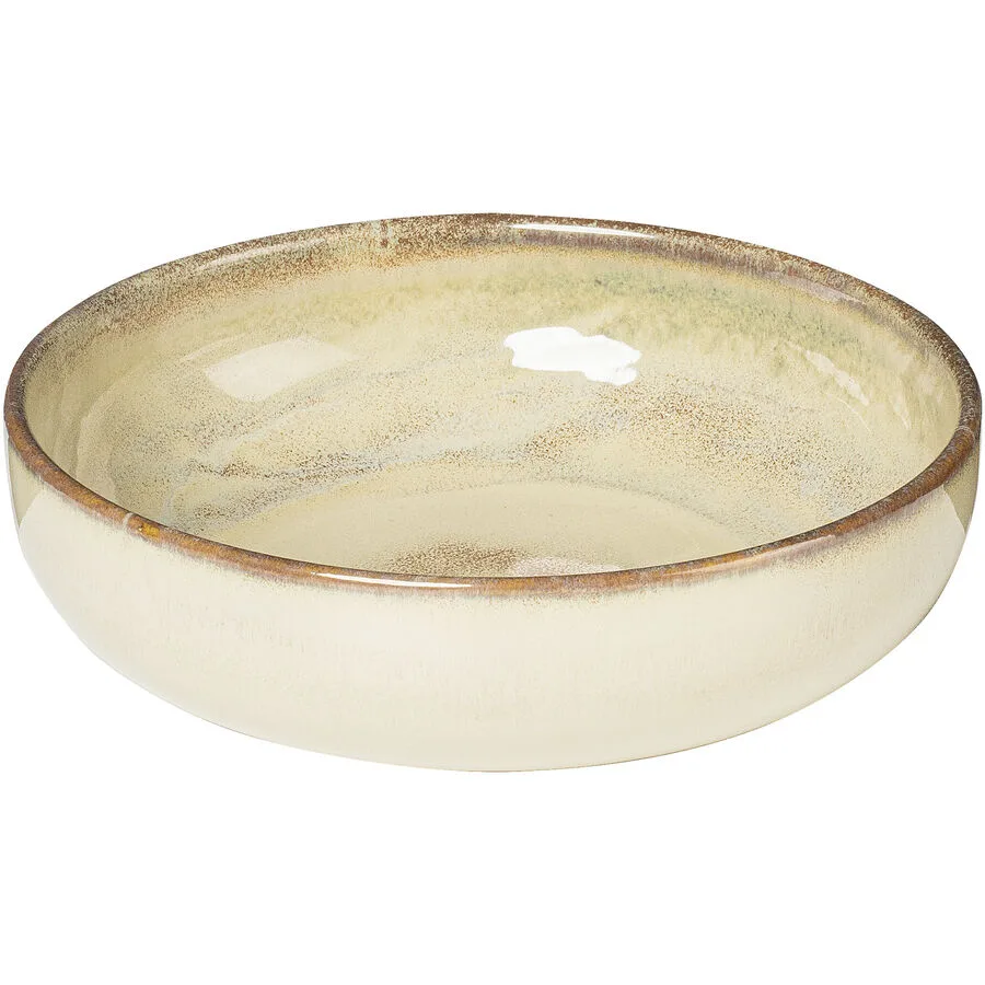 Gipfelstück Schüssel Nebelwald Beige Keramik 16 cm