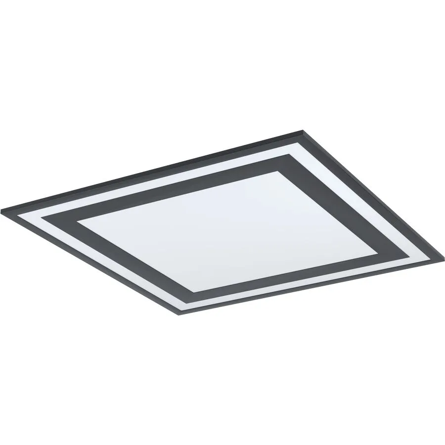 Eglo Deckenlampe Savatarila Schwarz/Weiss Aluminium/Kunststoff 59.5 cm 59.5 cm - LED - Lichtfarbe: Helles Neutralweiss - Deckenlampe- LED