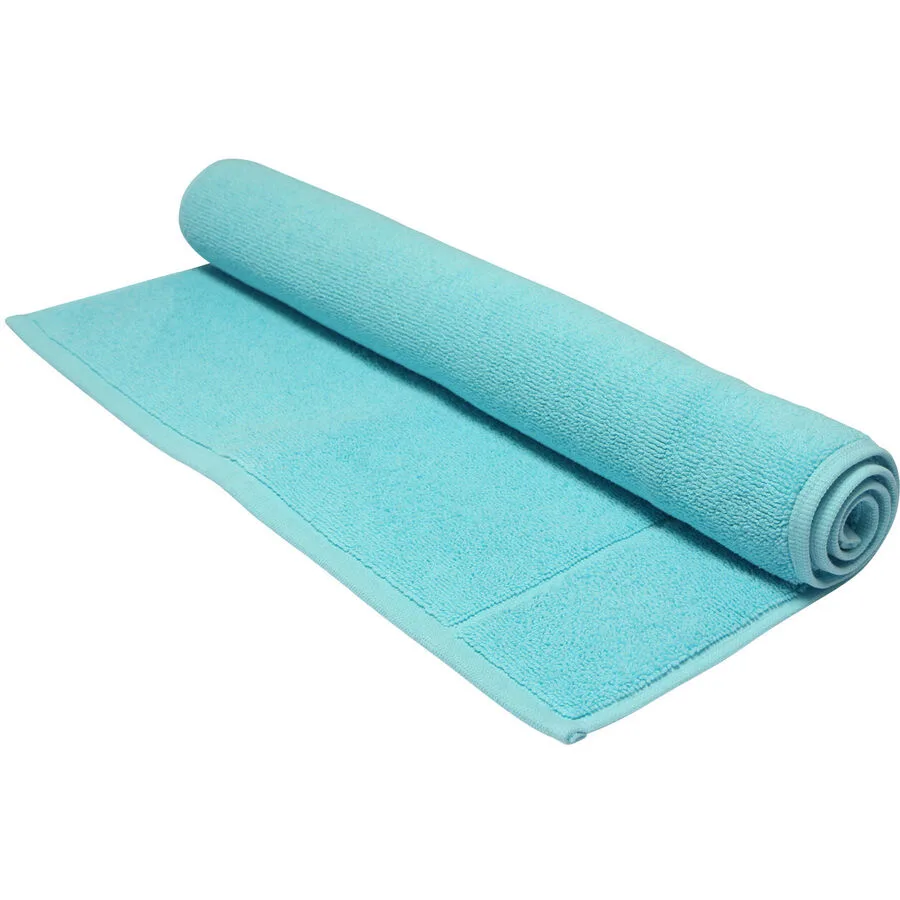 Living Home Badteppich Softfeel türkis Baumwolle 50 x 80 cm Rechteckig