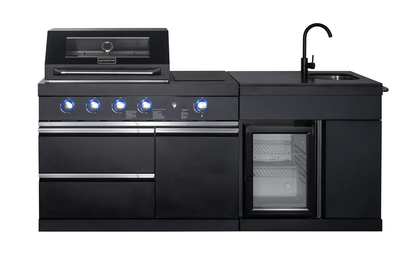 Pure - Freistehende Outdoorküche - Compact (Schwarz)