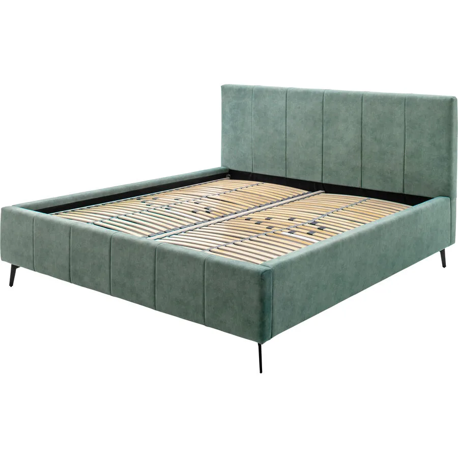 Bett Luzza Grün Polyester 160 x 200 cm