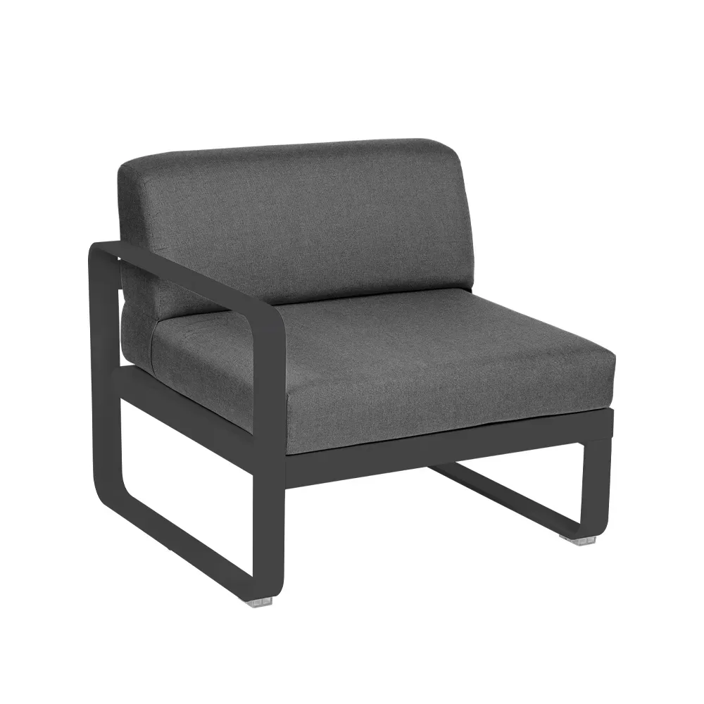 Fermob Bellevie Left modulsoffa Anthracite (grå), graphite grey dyna, 1-sits