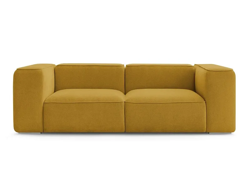 2er Sofa BOBOCHIC ZEPHYR Stoff mit Textur gelb