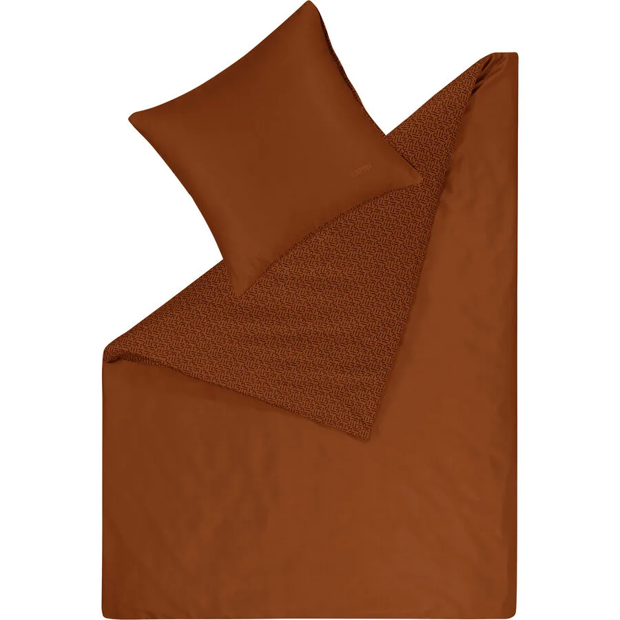 Esprit Bettwäschegarnitur Scatter Orange Baumwolle 160 cm