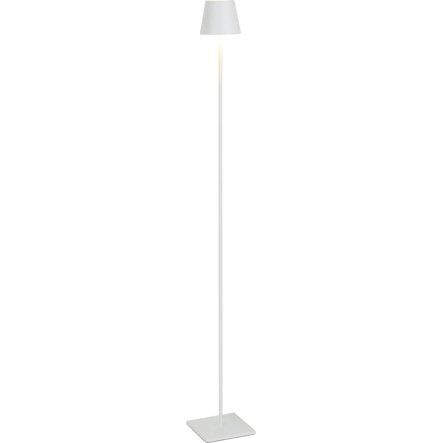 Stehlampe Aline Weiss Aluminium 120 cm 15 cm - LED - Lichtfarbe: Extra warmweiss - LED Energiesparlampen