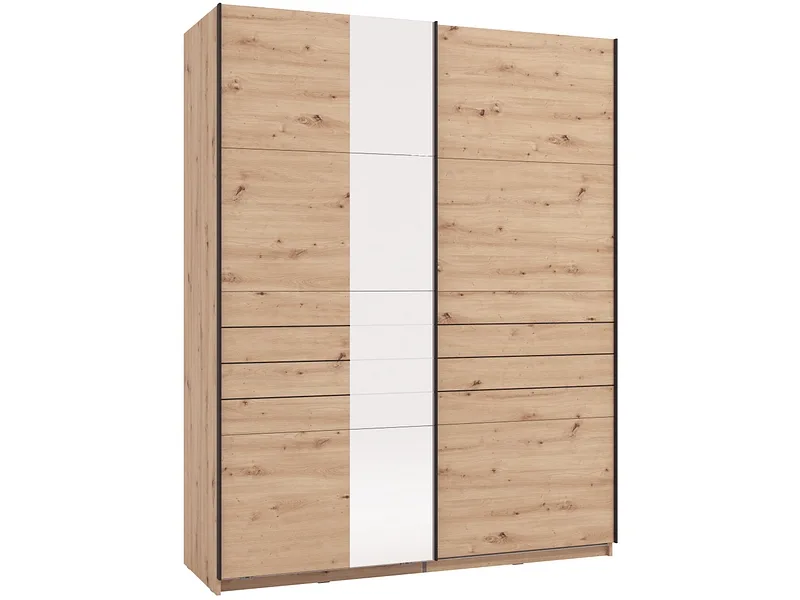 Schwebetürenschrank JASPER artisan eiche 2 Türen
