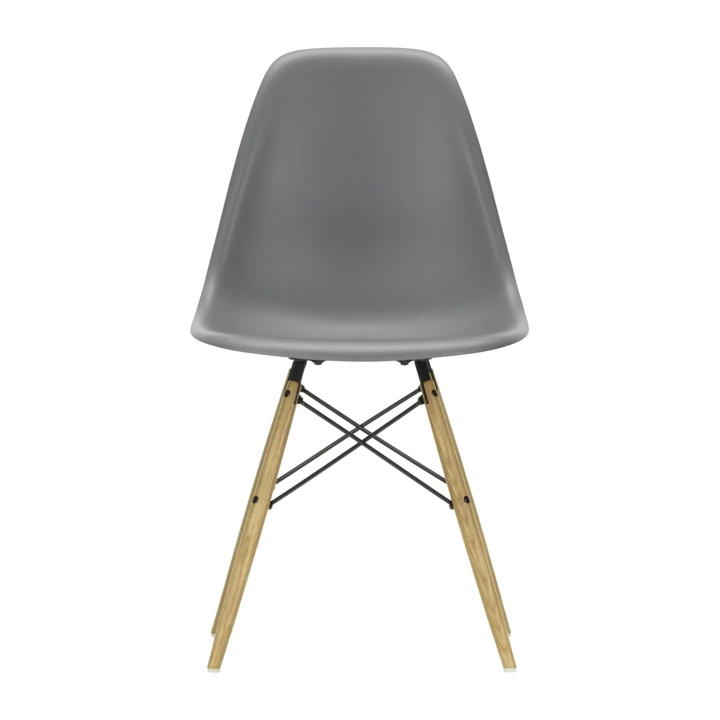Vitra Eames Plastic Side Chair RE DSW stol 56 granite grey-ash